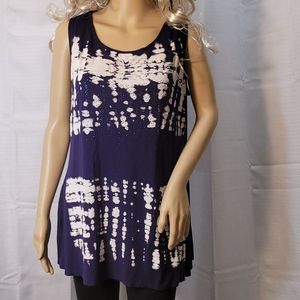 Blue blouse with rhinestones.